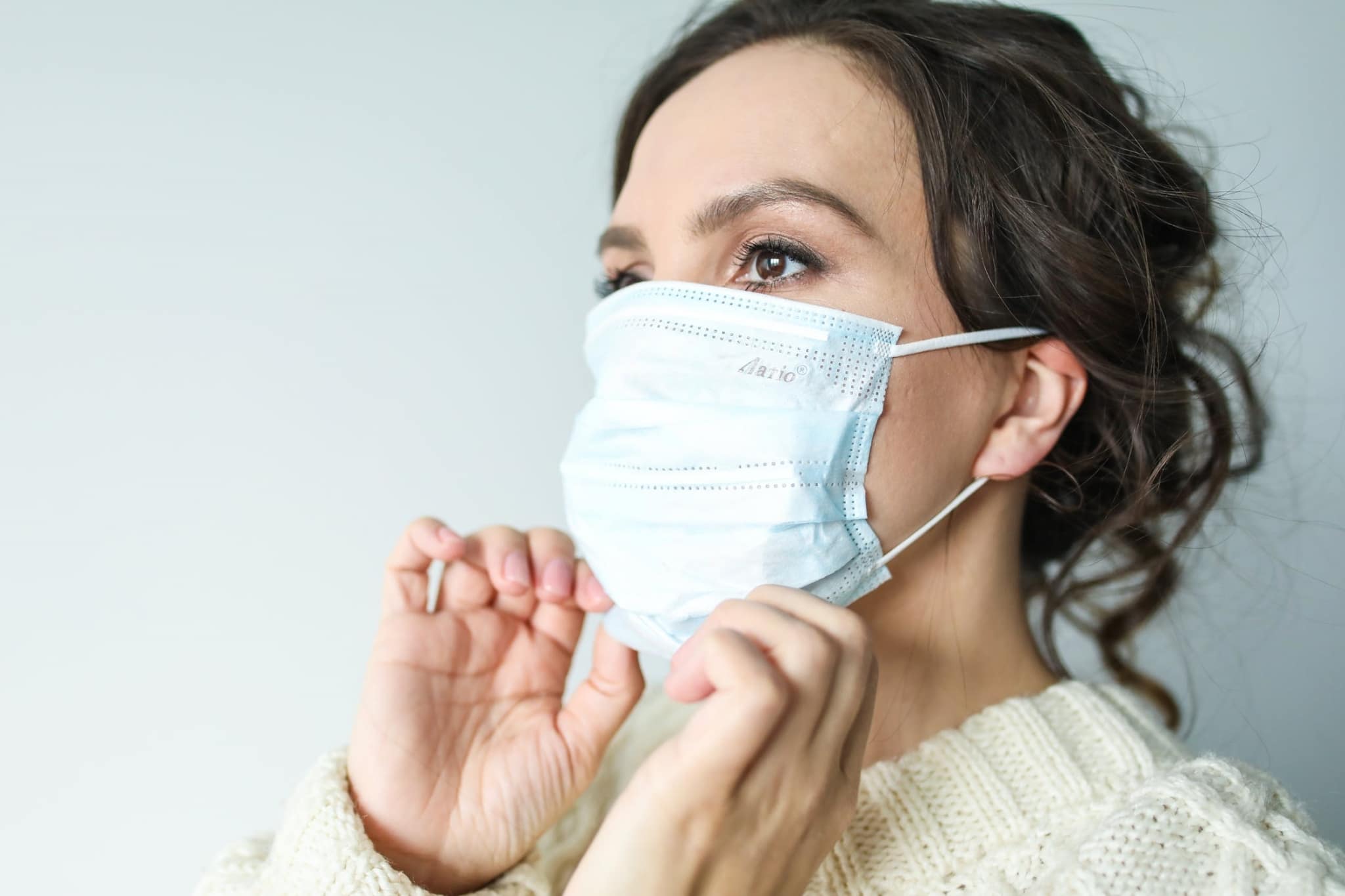 Woman with facial mask