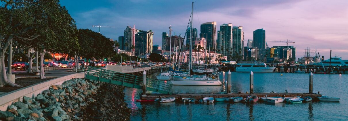 Twilight in San Diego, California