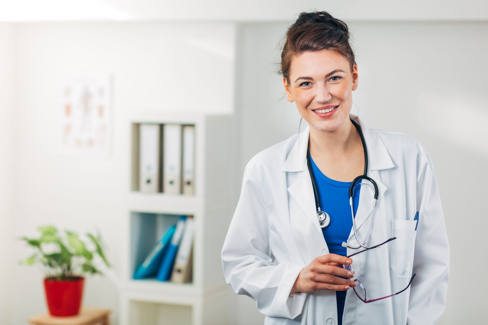 Medical professional in a lab coat