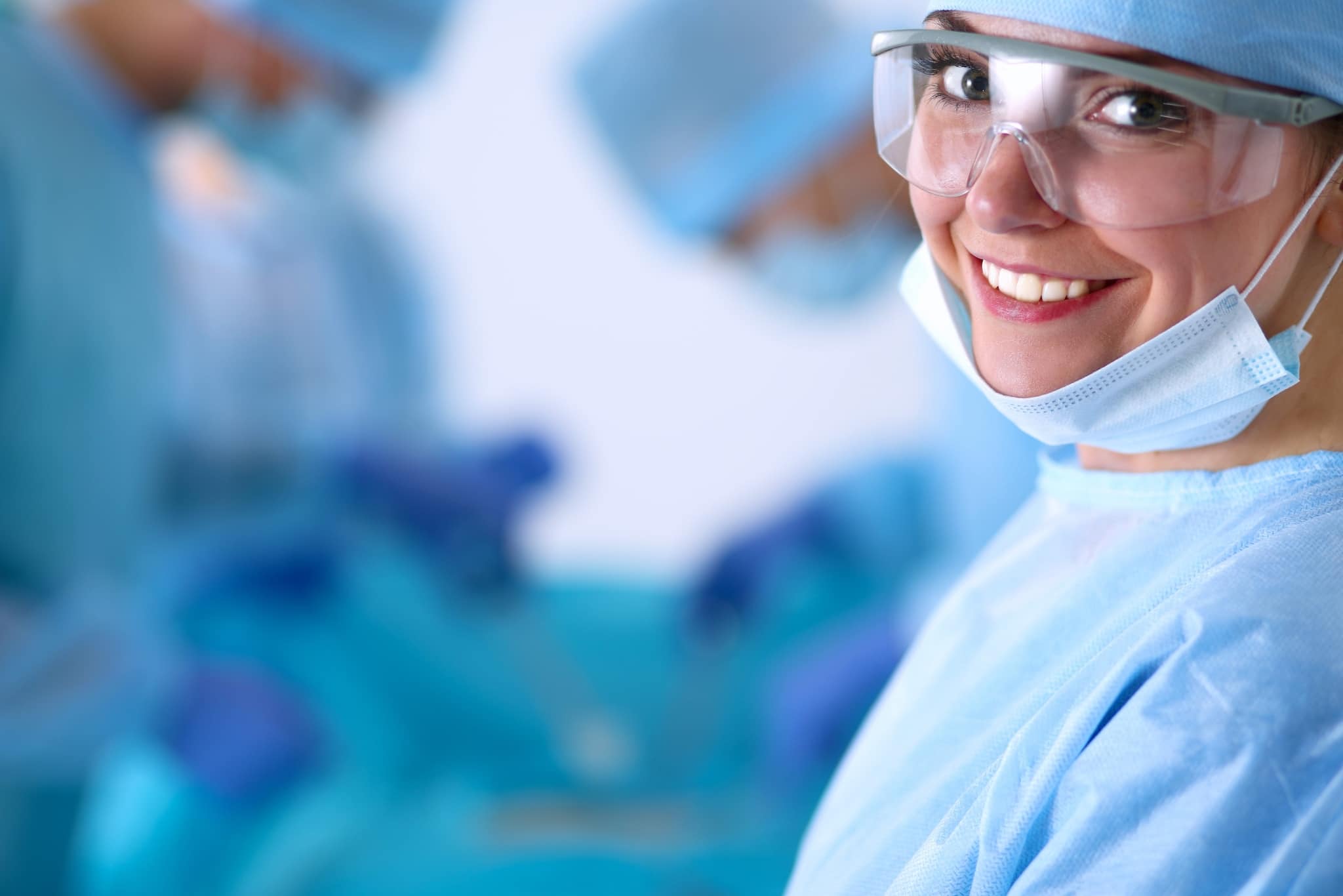 Medical professional in an operating room