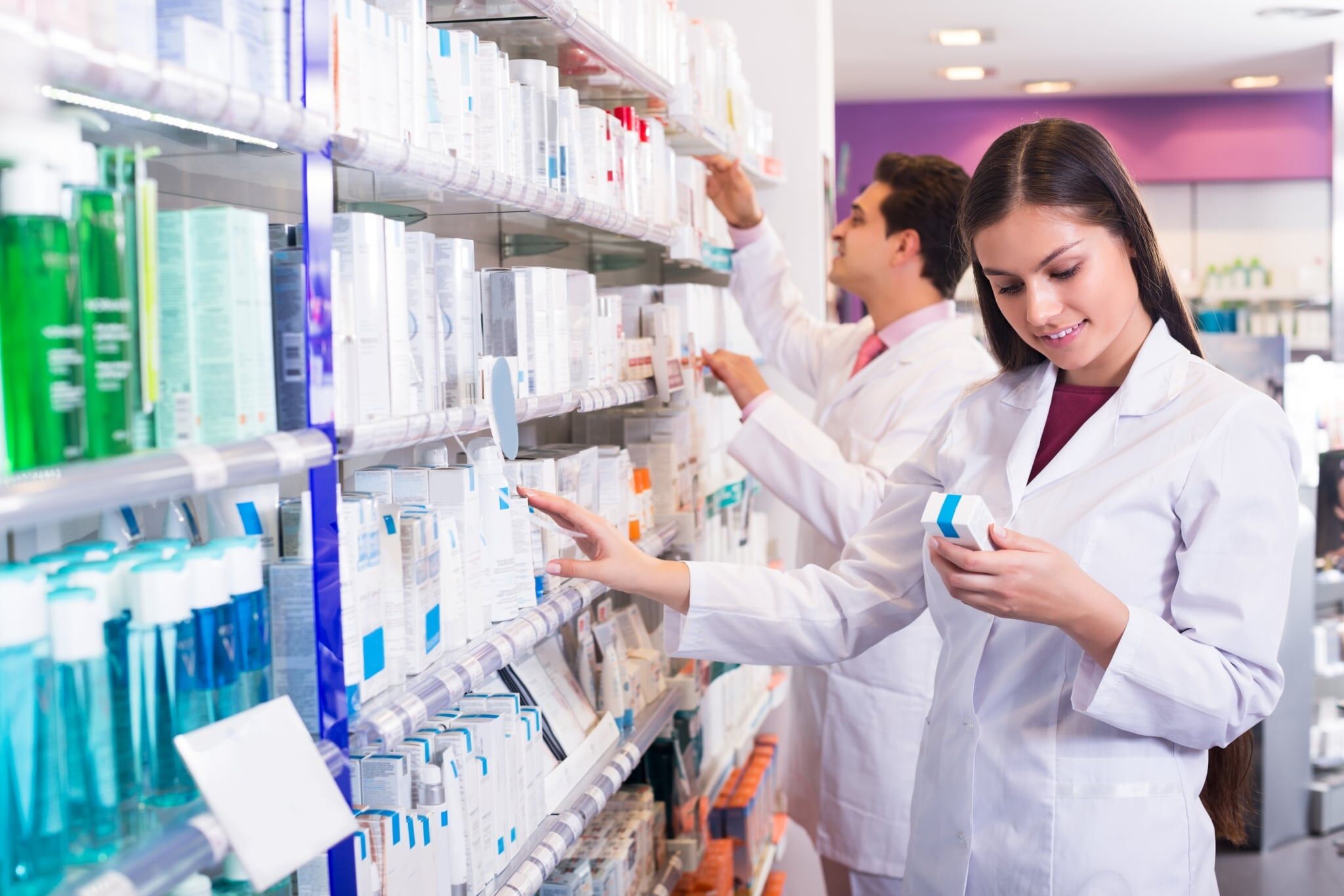 Pharmacy Technician examining medication