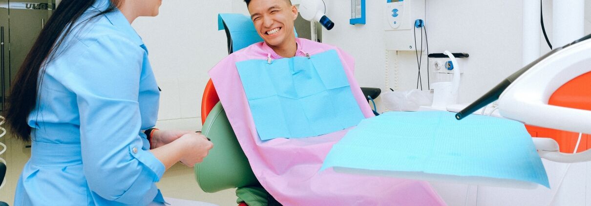 Dental Assistant with a male client